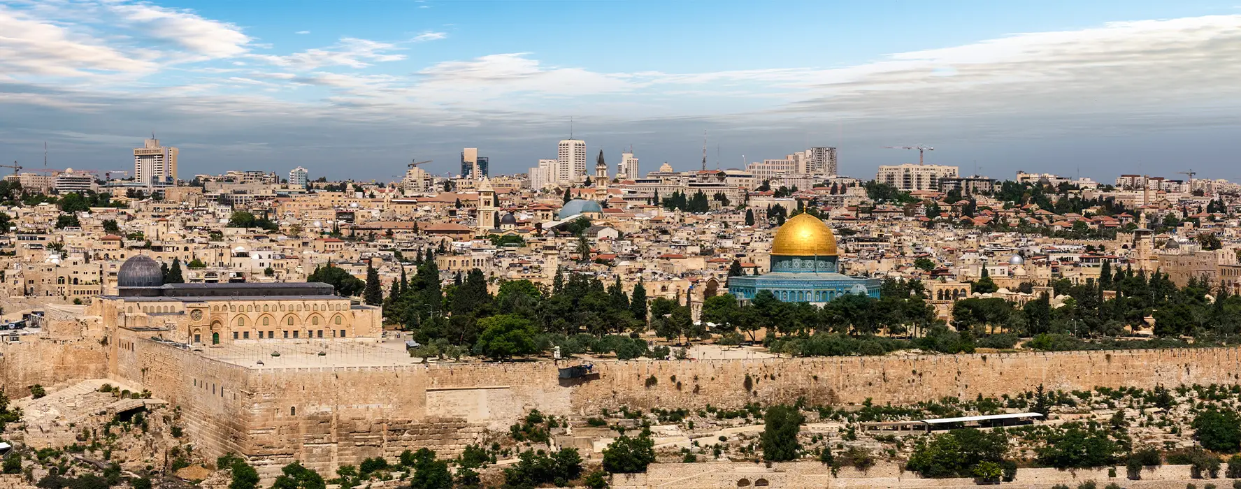 An aerial photo of Jerusalem.